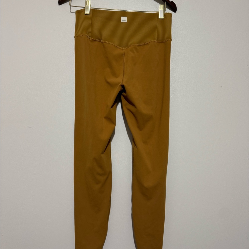 Vuori Women's Rib Studio Leggings Dark Golden Size Large High Rise
